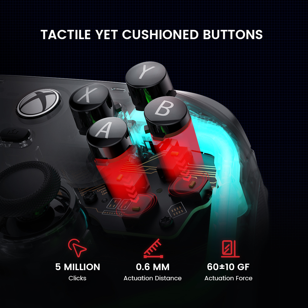 GameSir Kaleid Xbox Controller Hall Effect Gamepad for Xbox Series X, Xbox Series S, Xbox One game console. 