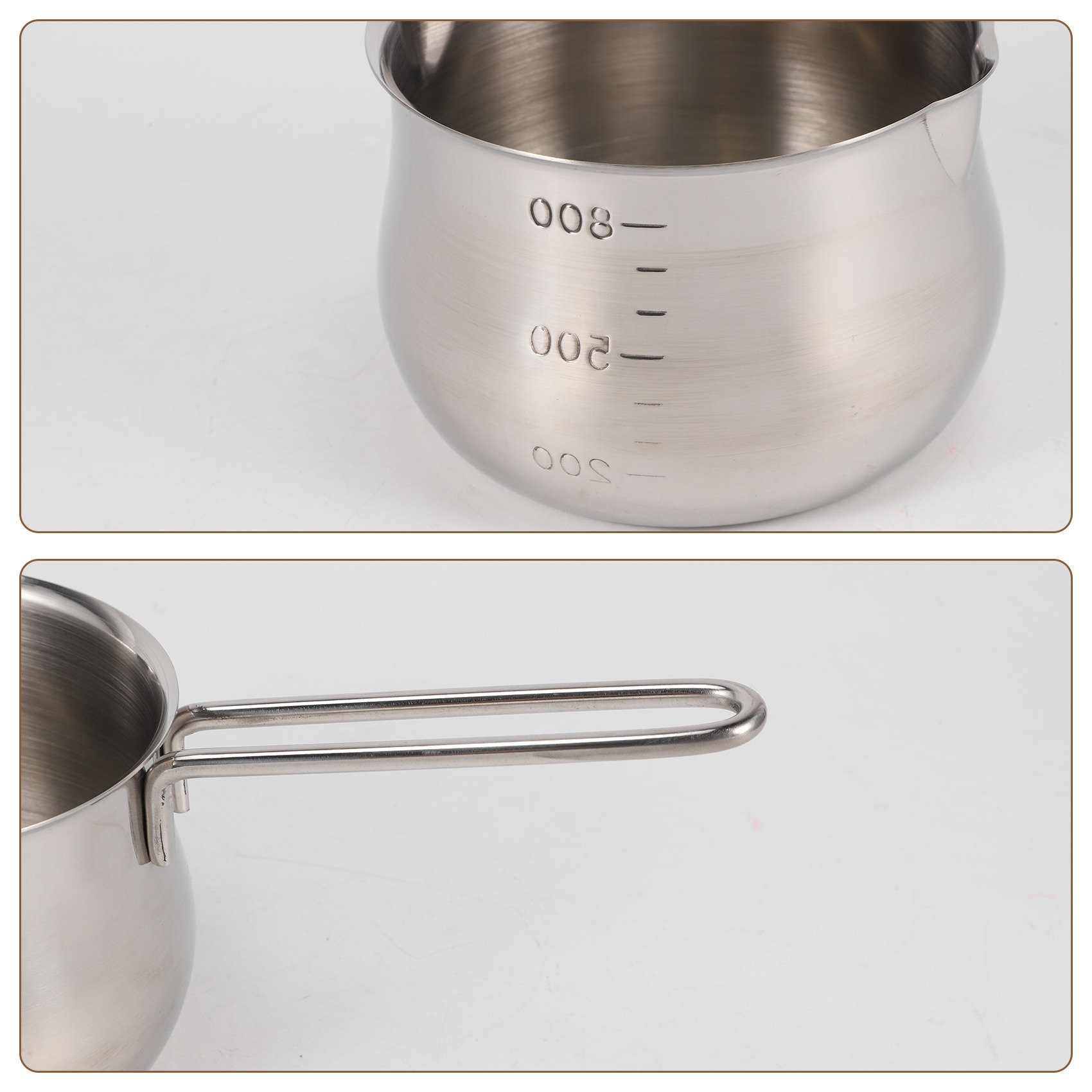 OUMERY Non-Stick Pan Milk Pot Butter Chocolate Melted Heating Pot Warmer Pan Small Saucepan Cheese Pot With Pour Spouts. 