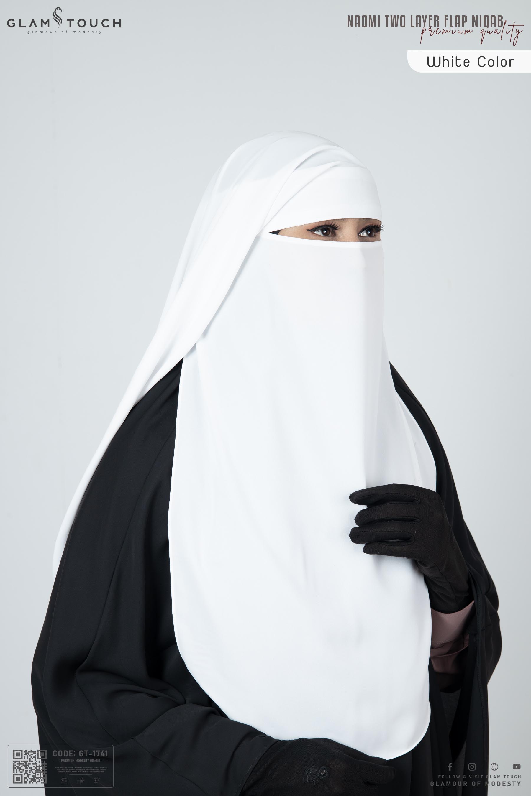 Glam Touch Premium Naomi Double Part Flap Niqab.