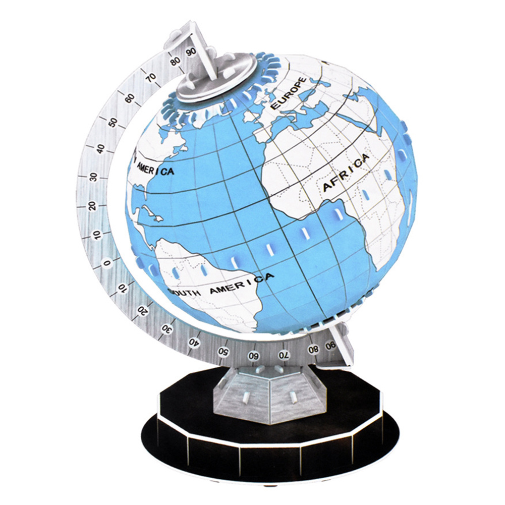 Kids DIY Assembly Color Paint Graffiti Paper 3D Globe Model Puzzle Toy Home Decor. 