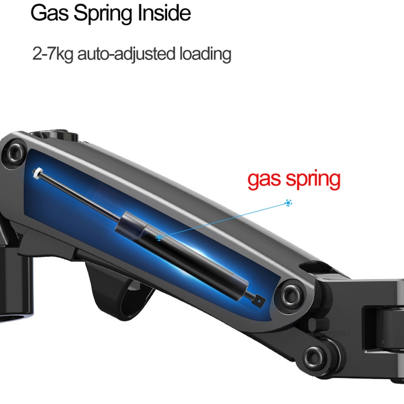 NORTH BAYOU Universal Telescopic Rotating Lifting Monitor Bracket, Model: F120 (Black). 