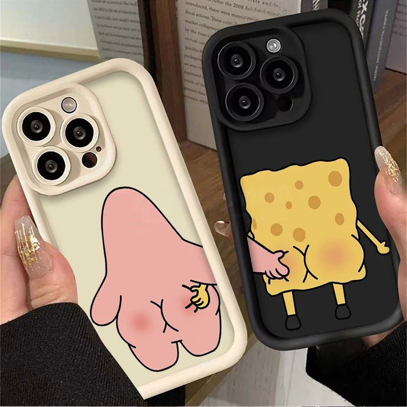 Cute Spongebob Patrick Star Couple Phone Case For Realme C63 C65 C67 C55 C33 C30 C35 C31 C21Y C25Y A60 A18 A38 A58 A57 2022 A52 A72 A92 Casing Cartoon Lens Protection Soft Cover