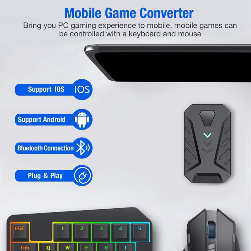 GAMWING MIX PRO Mouse and Keyboard Converter for Android and IOS Mobile Phone Game Peripheral Keyboard and Mouse Converter. 