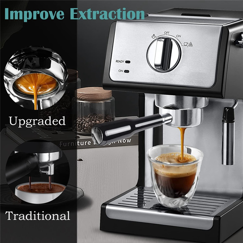 51mm Bottomless Portafilter 2 Ears for Delonghi ECP3420/EC155/BCO430/EC260, Espresso Portafilter Accessories. 