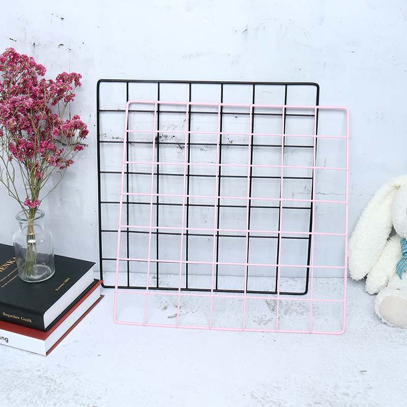 Multi-Function Iron Metal Grid Decor Photo Frame Wall Art Display Mesh. 