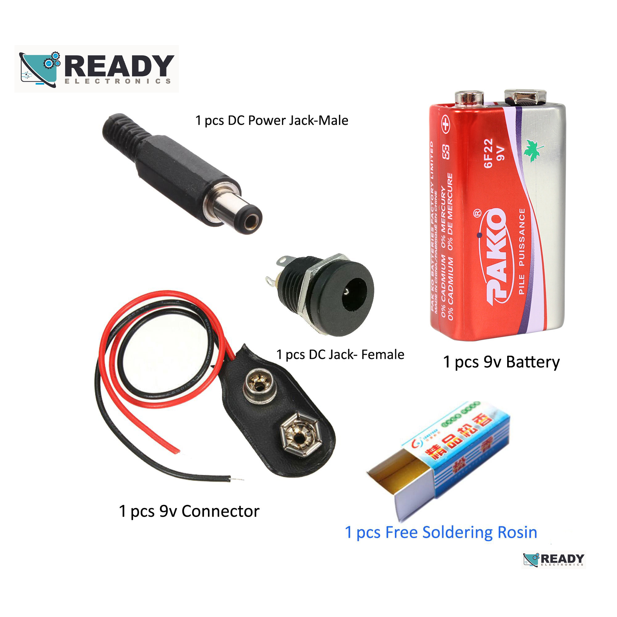 9 Volt Battery Combo Pack With 1 Free Item by Akram Electronics. 