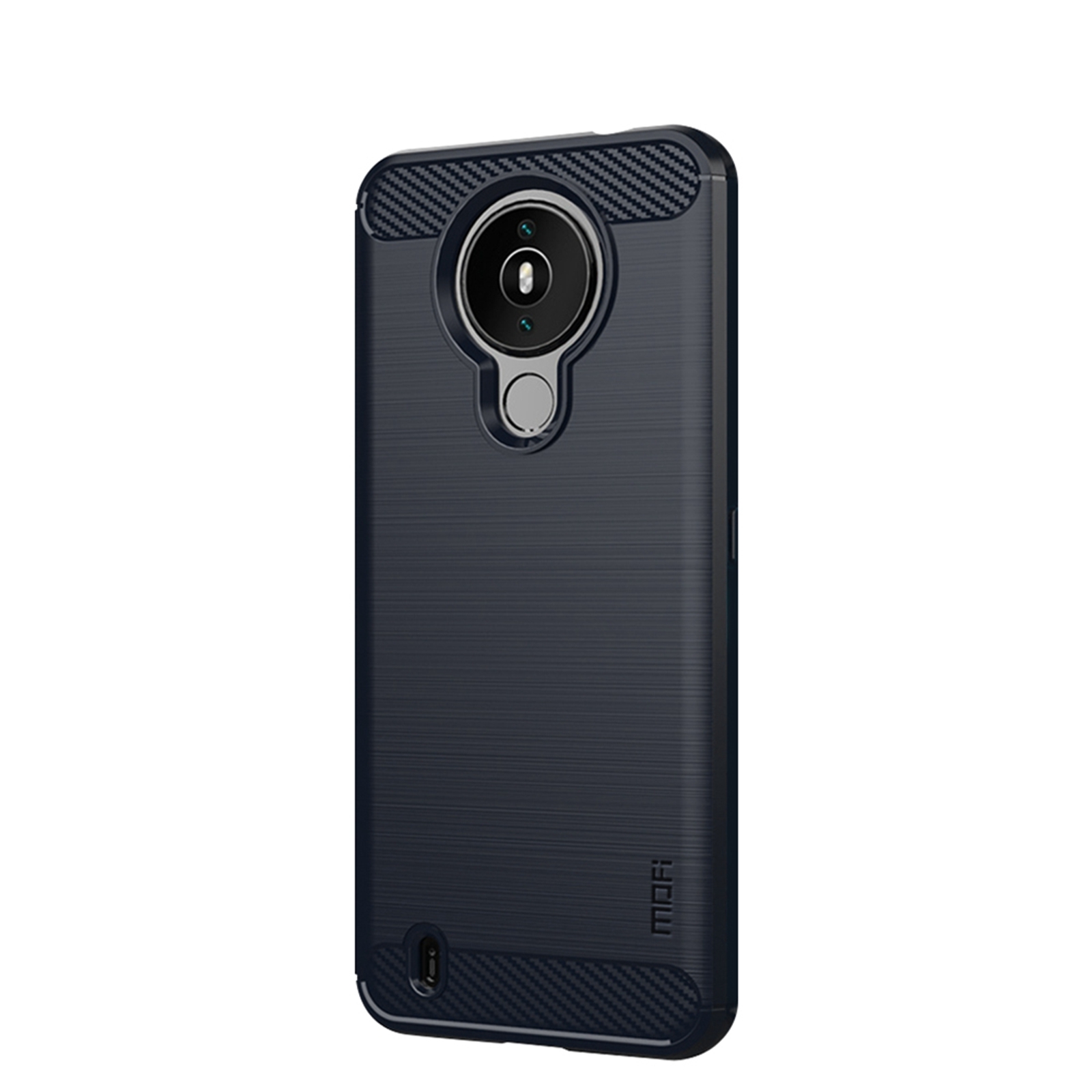 For Nokia 1.4 MOFI Gentleness Series Brushed Texture Carbon Fiber Soft TPU Case