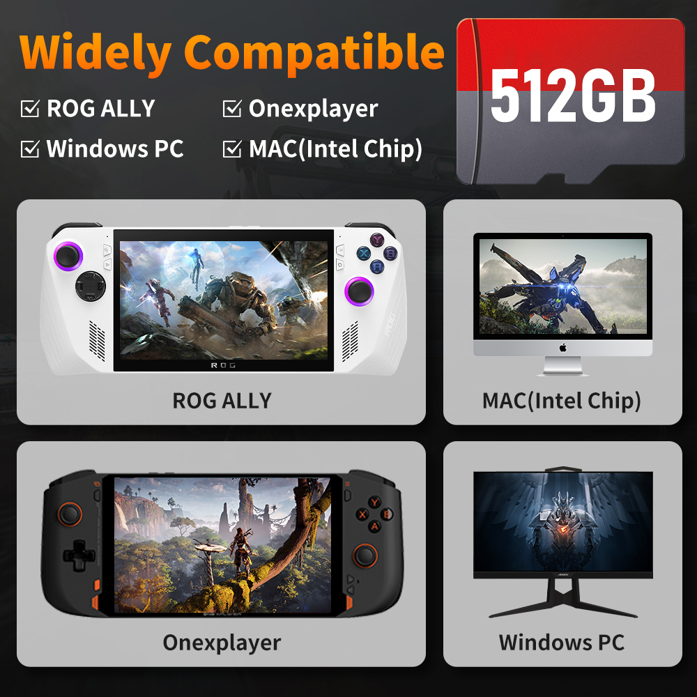 Game TF Card for ROG ALLY/Rog ALLY X/Wins Handheld/PC Playnite Retrobat Game Console 38200+AAA/Retro Games for PS3/PS2/Switch. 