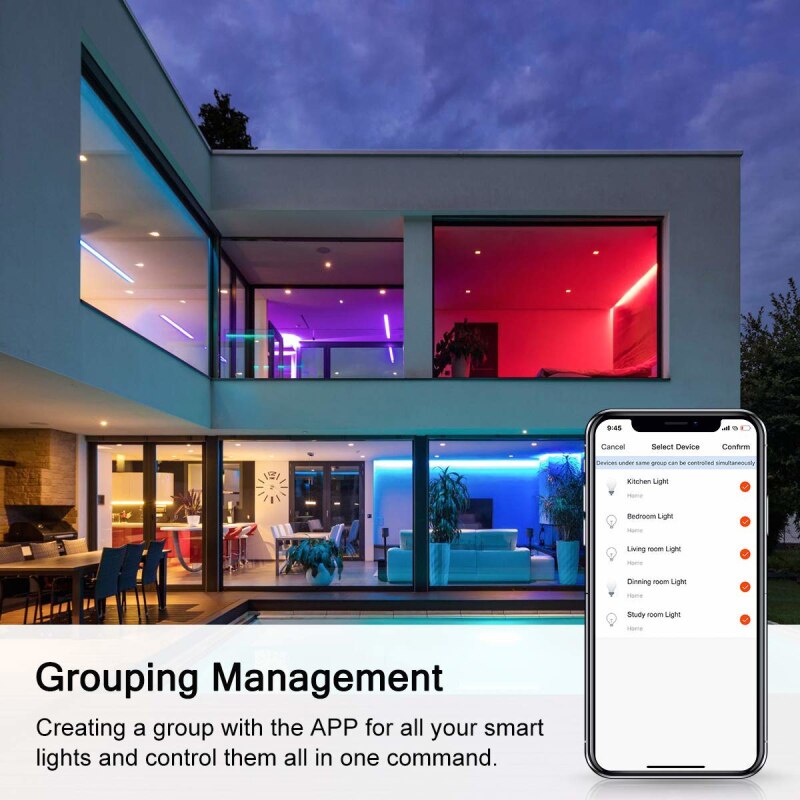 4W 220-240V Wifi Smart Gu10 LED Light Bulb EWeLink APP RGB+CCT Spotlight For Smart Home Control Work With Alexa Google Home. 