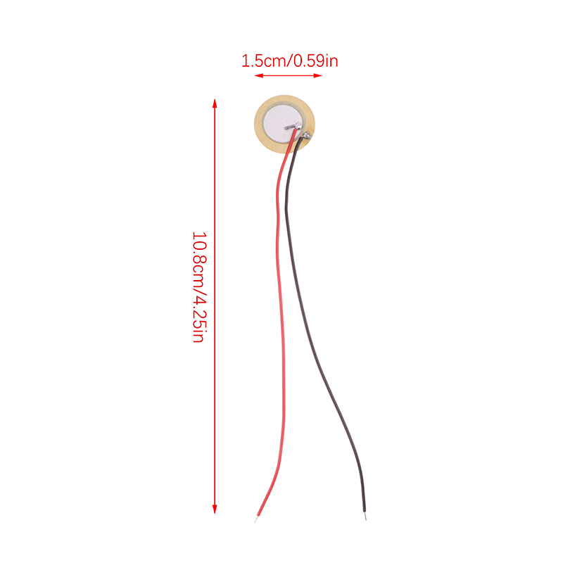 20PCS Piezo Ceramic Elements Buzzer Dia 15mm Sounder Sensor Trigger Drum Disc With Wire Copper For Buzzer Tetuo. 
