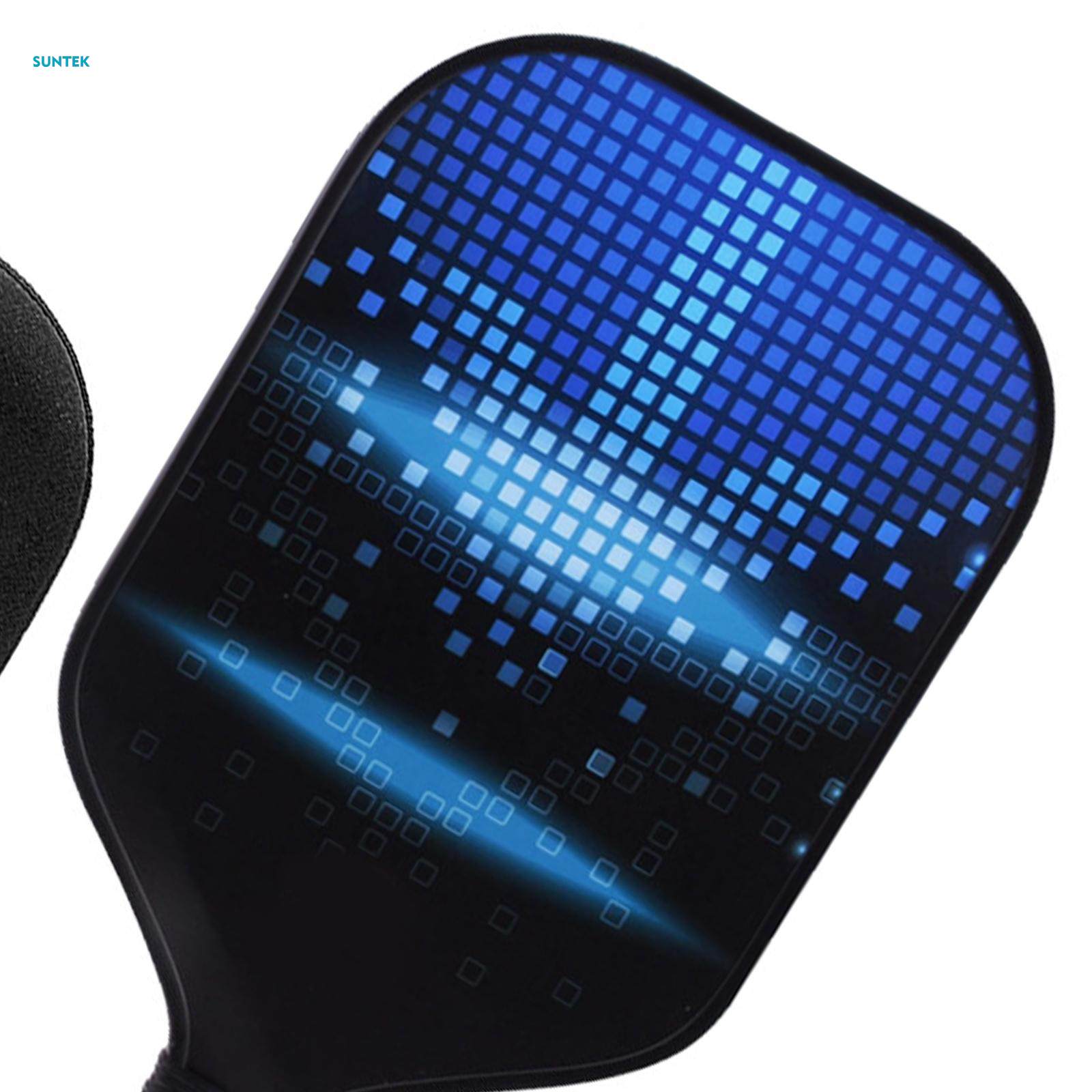 Pickleball Paddle, Fiberglass Surface Polypropylene Honeycomb Core, Anti Slip Sweat Absorbing Grip, Portable Carry Bag. 
