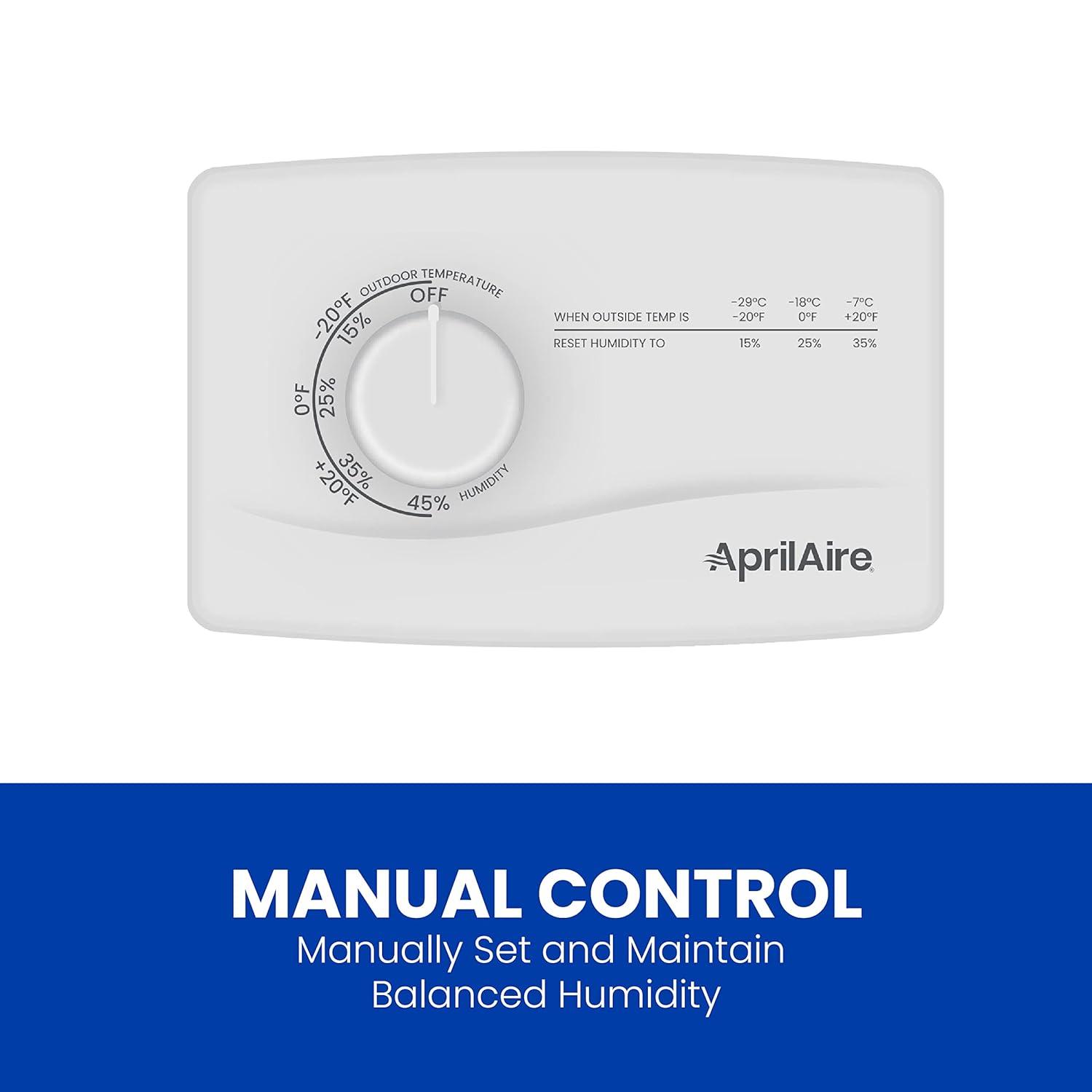 AprilAire 500M 12-gal. Whole-House Small Bypass Evaporative Humidifier with Manual Control for up to 3,600 sq. ft.. 