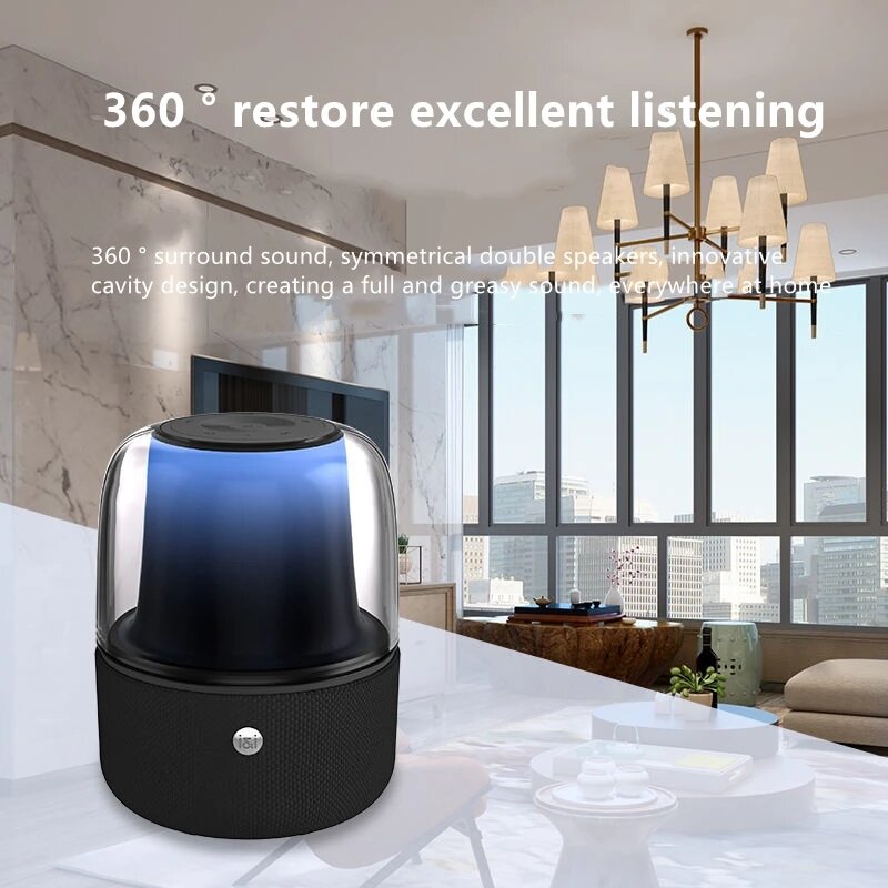 Soaiy Bluetooth 1 Bass Atmosphere Light Portable Speaker. 