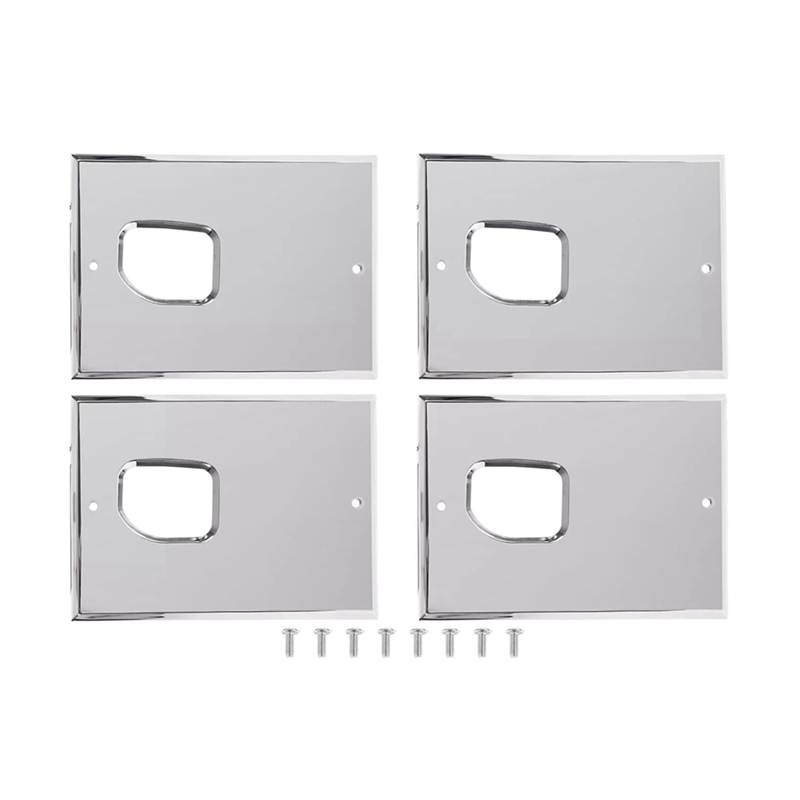 Smooth Aluminum Chrome Billet Interior Door Handles Cover Trim