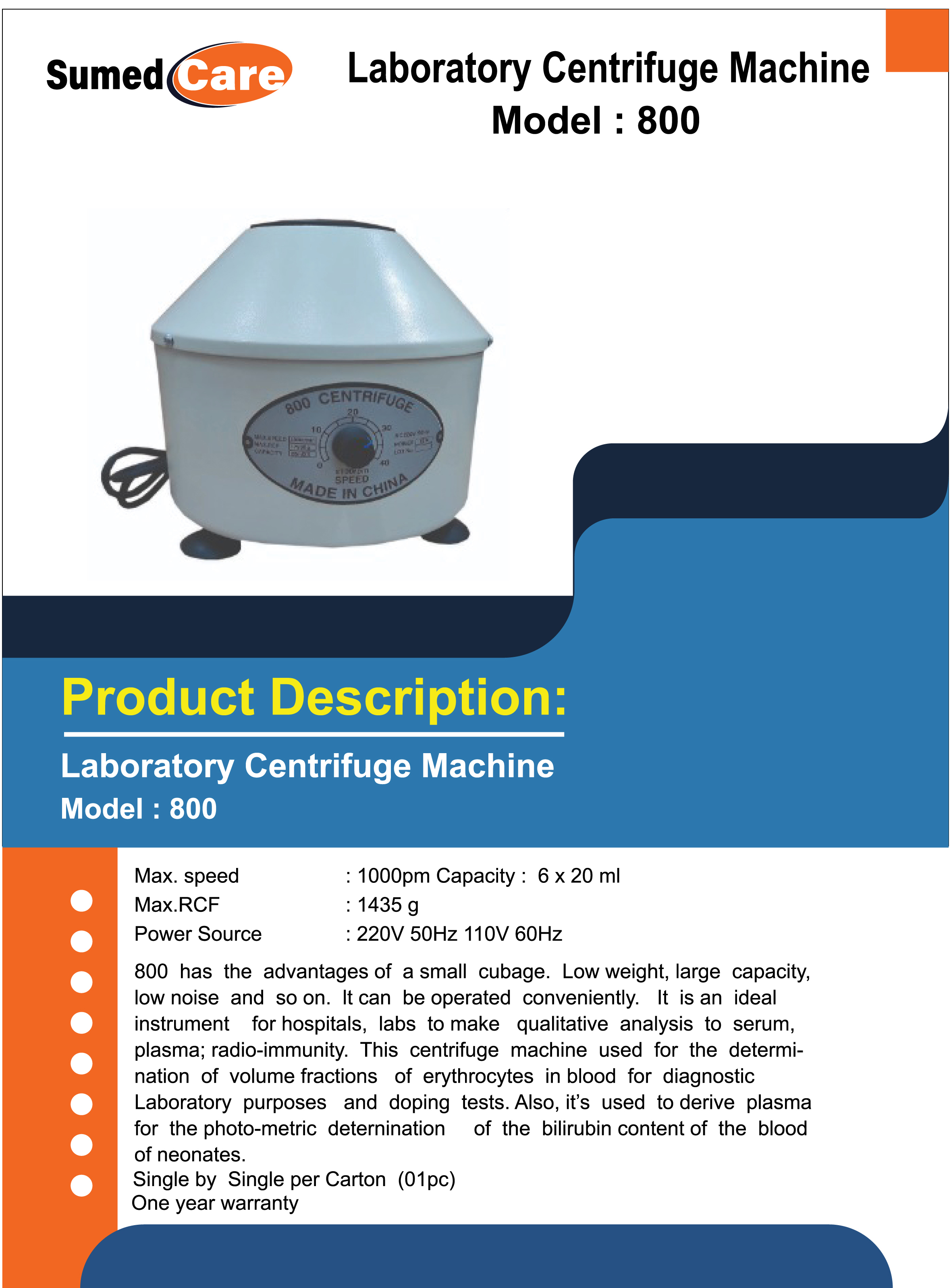 Laboratory Centrifuge Machine. 