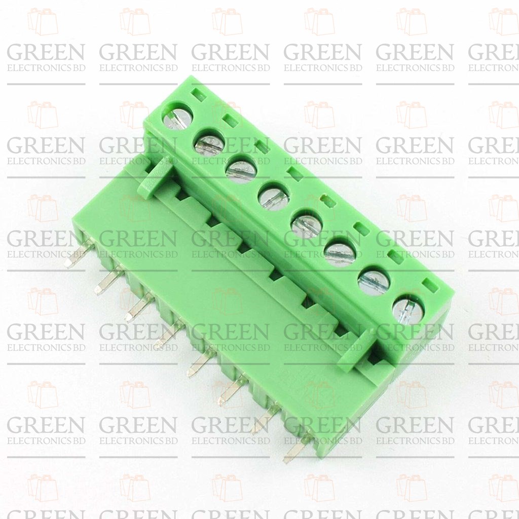 Screw Terminal Block 8 Pin 5.08mm Pitch Male Female Plug-in L Type Right Angle Connector Screw Terminal PCB Audio Video Accessories. 