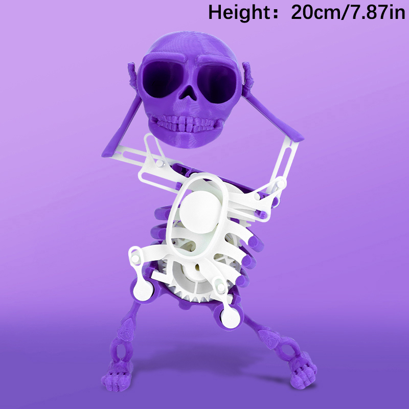 3D Printing Dancing Pink Skull Skeleton Amazing 3D Printed Dancing Skeleton Toy Mystic. 