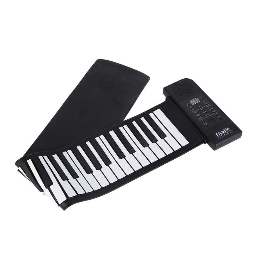 Portable 61-Keys Roll up Soft Silicone Flexible Electronic Digital Music Keyboard Piano New