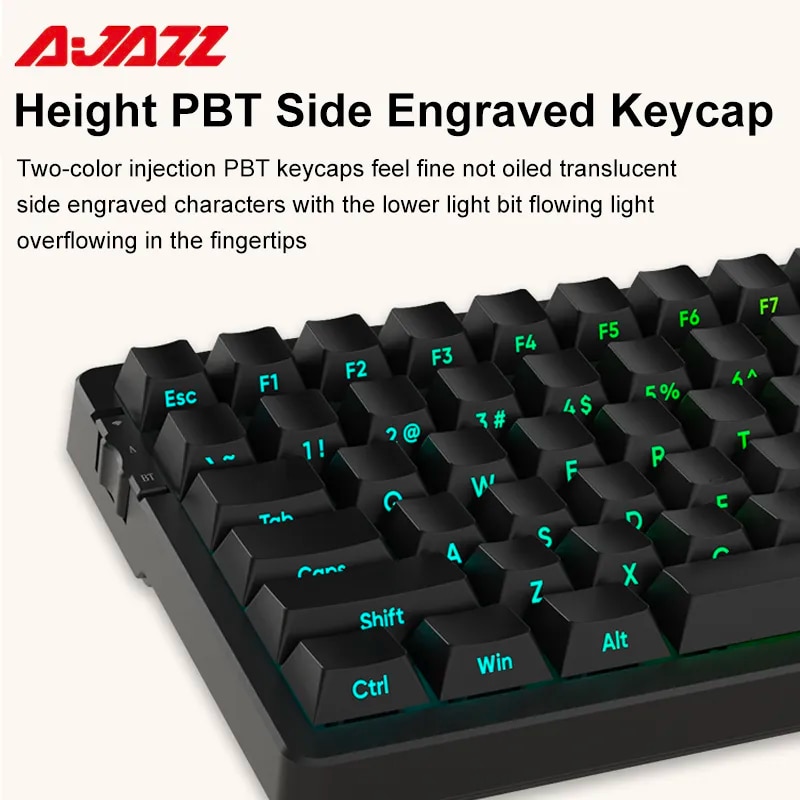 AJAZZ AK992 Mechanical Keyboard Bluetooth 2.4G Wireless RGB 100 Keys Hot Swap Ergonomic USB Keyboards For pro Gamer Laptop PC. 