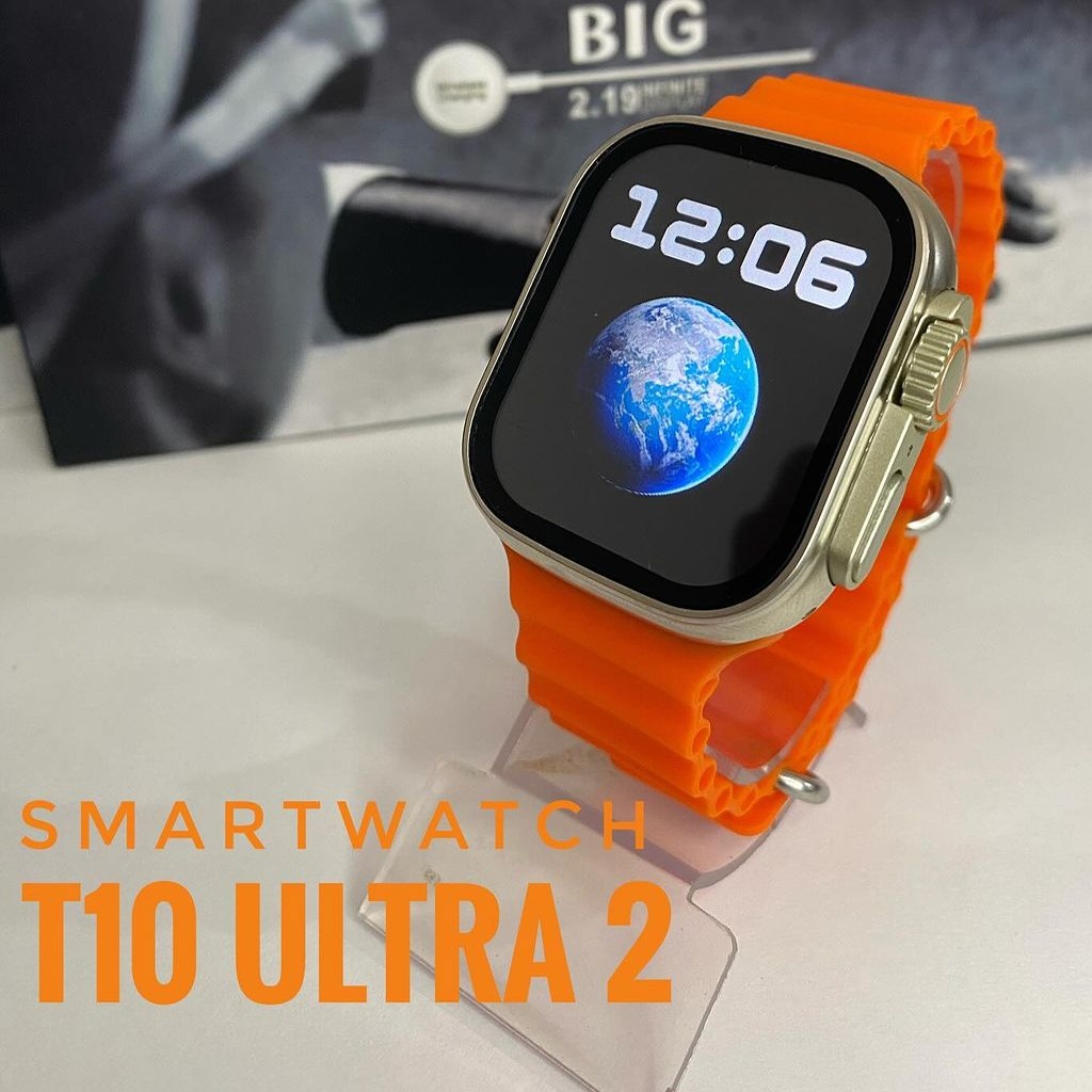T10 Ultra 2 Smart Watch 2.19 inch Large Infinite Display Magnetic Wireless Charging Bluetooth Calling Feature IP67 Waterproof Heart Rate Sleep Monitoring, T10 Ultra Smartwatch For Men and Women. 