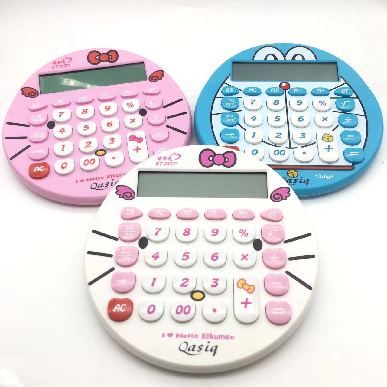 Korean version of Doraemon calculator real voice cartoon cute robot cat pronunciation round computer gift batch. 