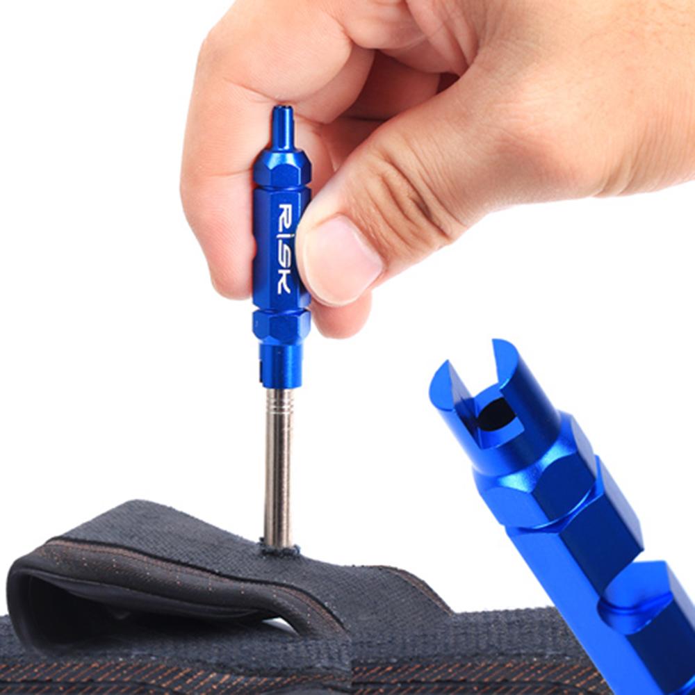 RISK Bicycle Valve Core Removal Tool for Schrader Presta Extender Bike Tube Tire Valve Tool. 