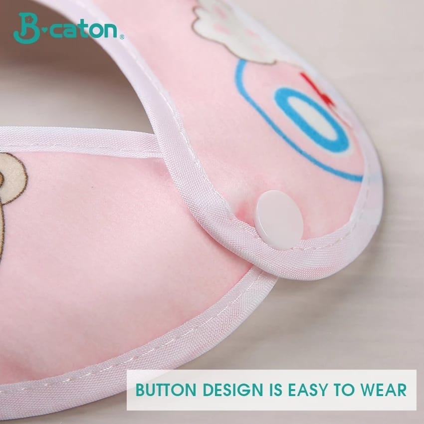 Baby Bibs Double Layers Loldani Waterproof Saliva Towel Learn to eat multicolor. 