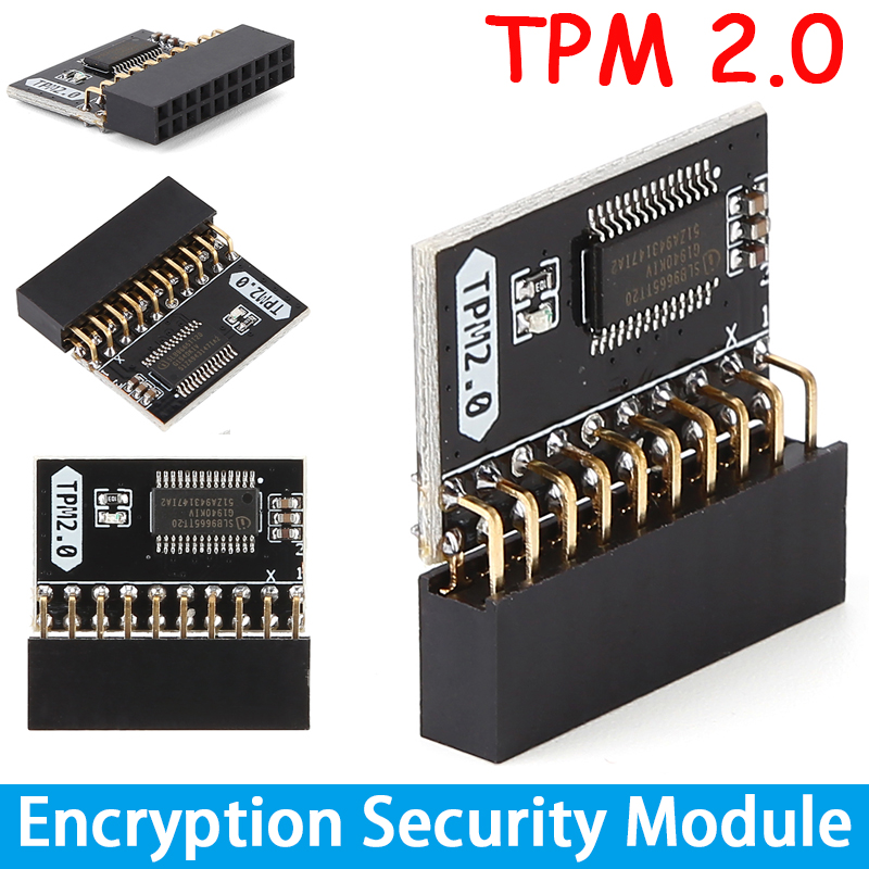 TPM 2.0 Encrypted Security Module Board LPC 14/18/20 Pin Mainboard Card TPM2.0 Module for ASUS Gigabyte Motherboard Windows 11