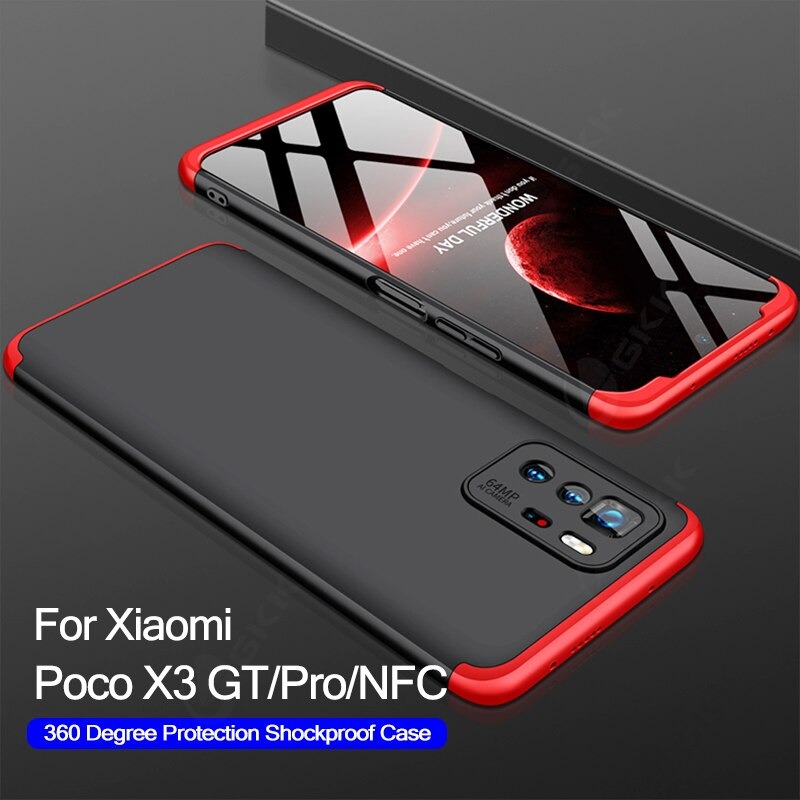 GKK For Poco X3 GT / Note 10 Pro 5G Back Cover GKK 360 Degree Shockproof Full Protective Anti-Shock Case