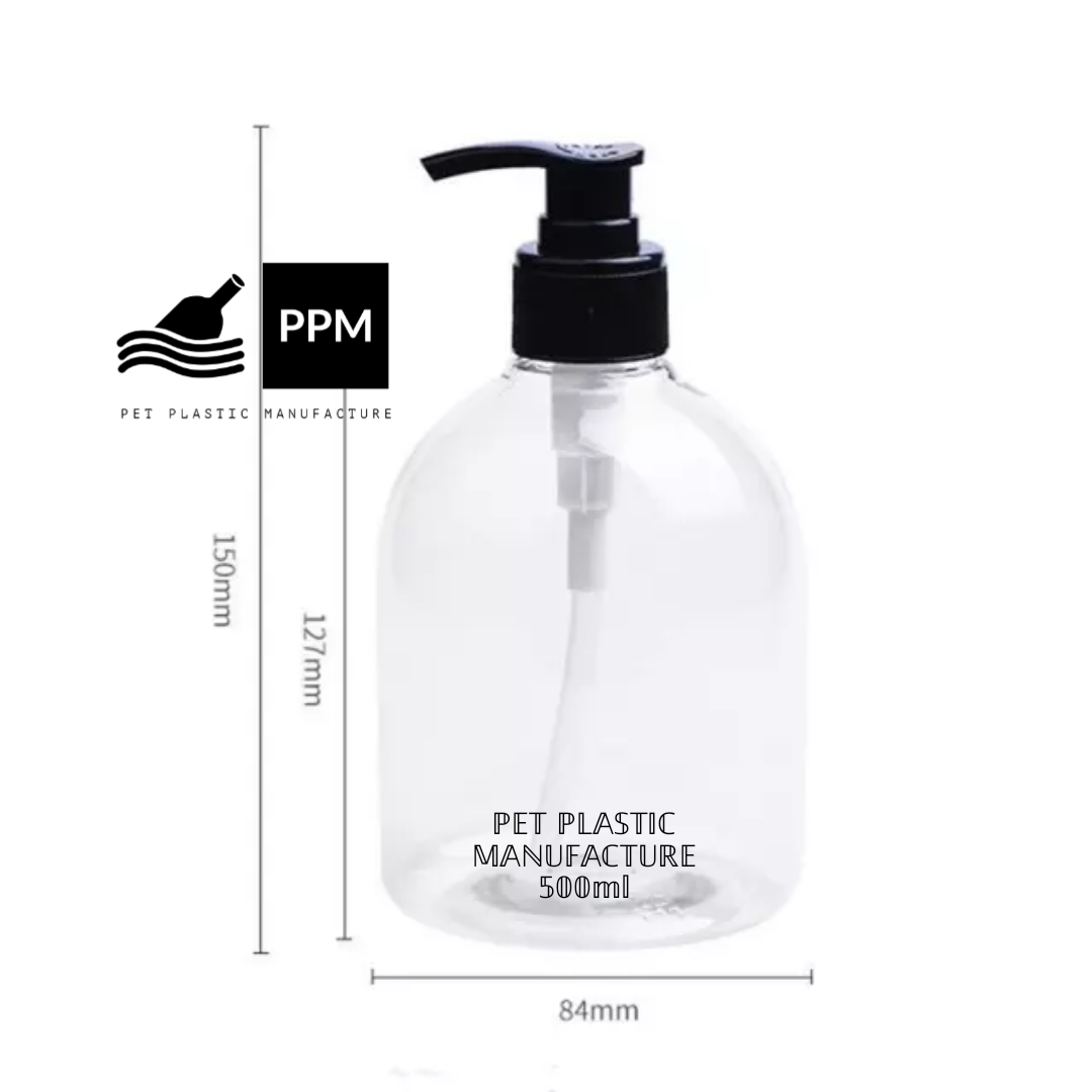 Pump Bottle 500Ml Black Handwash Pump Bottle Empty Pump Bottle Plastic Pump Bottle  Liquid Pump Bottle. 