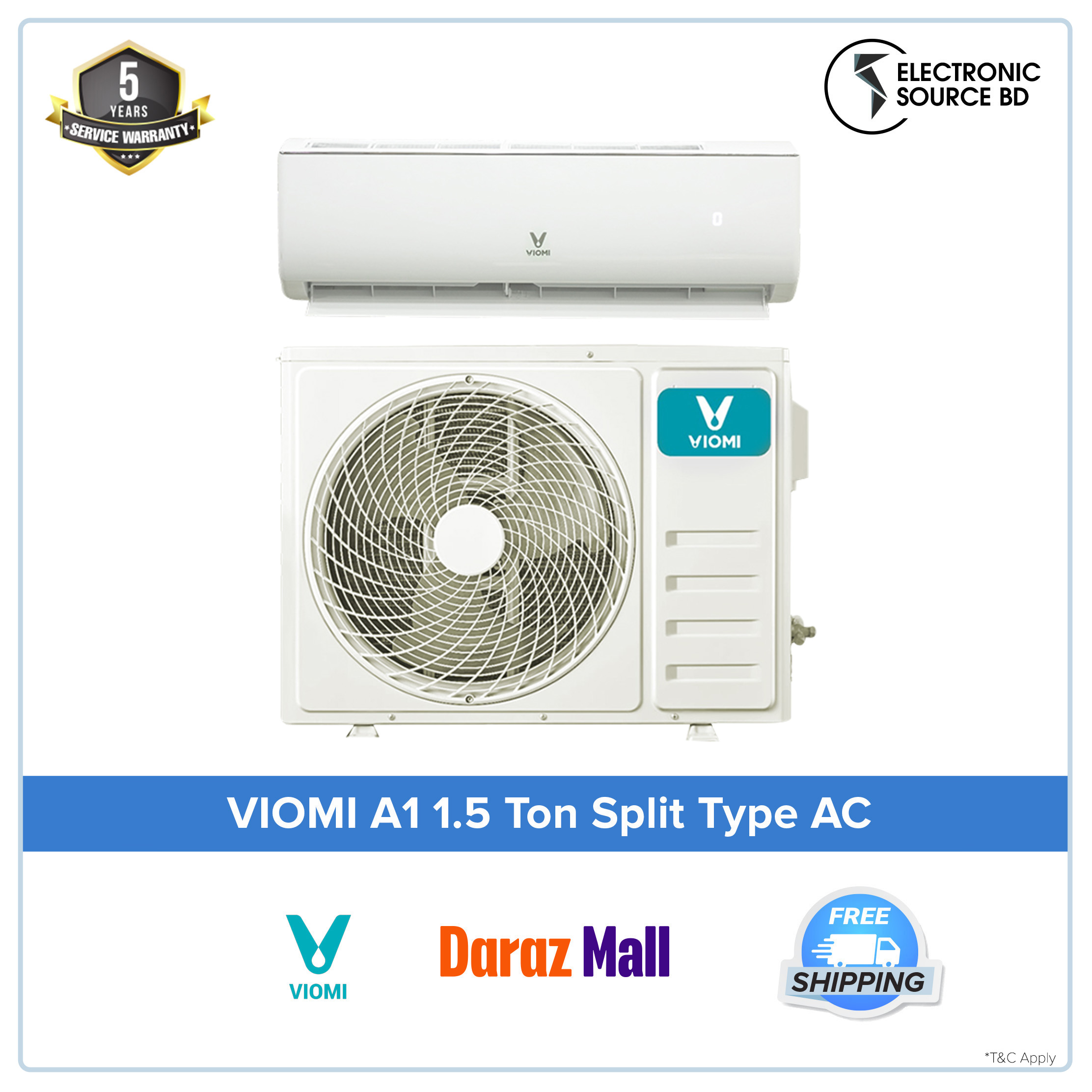 Viomi A2 1.5 Ton Split Smart Air Conditioner (Official Warranty from Viomi Bangladesh). 