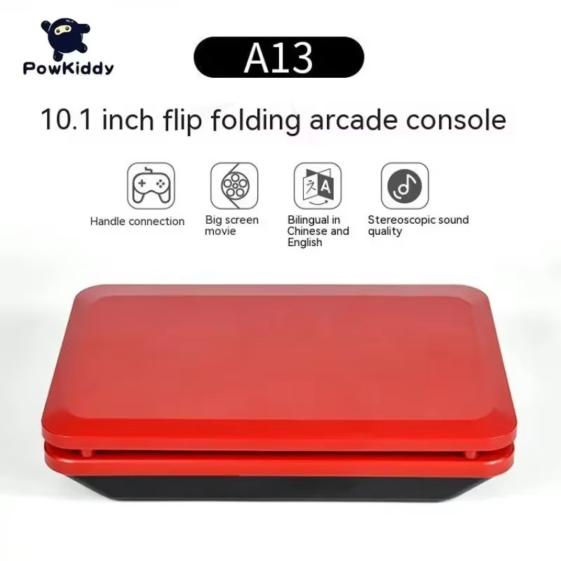 Powkiddy A13 Video Game Console 10 Inch Large Screen Detachable Joystick HD Output Mini Arcade Retro Game Players A12 Upgrade. 