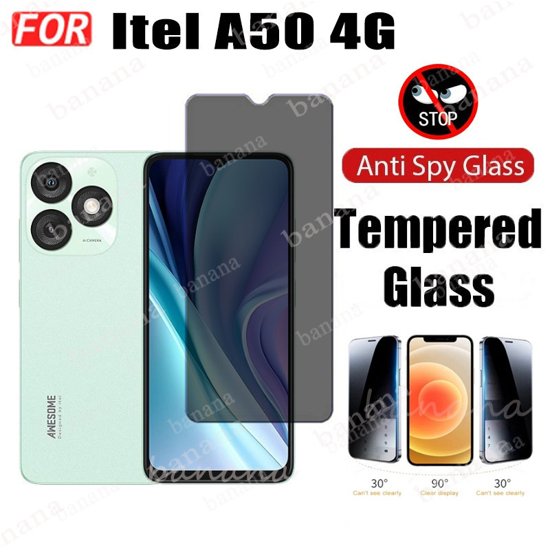 Itel A50 4G Tempered Glass for Itel A 50 A5 0 A05S A60 A60S A70 RS4 S24 S23 P55+ P40 2 in 1 Camera Lens Glass Full Cover Screen Protector. 