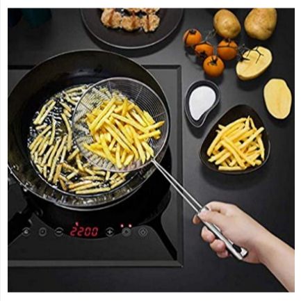 Frying strainer /Large Oil Strainer /Deep Fry Strainer for Kitchen /Tel Chakni -Stainless Steel
