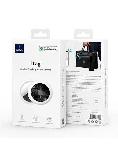 iTag Apple Find My Network Anti-Loss Device - Wiwu WT01 iPhone Location Tracker for Wallet, Keys, Bag & Pet - Real-time Global Positioning S & Left Behind Alerts, Long Battery, - Honestime Warranty 6 Month. 