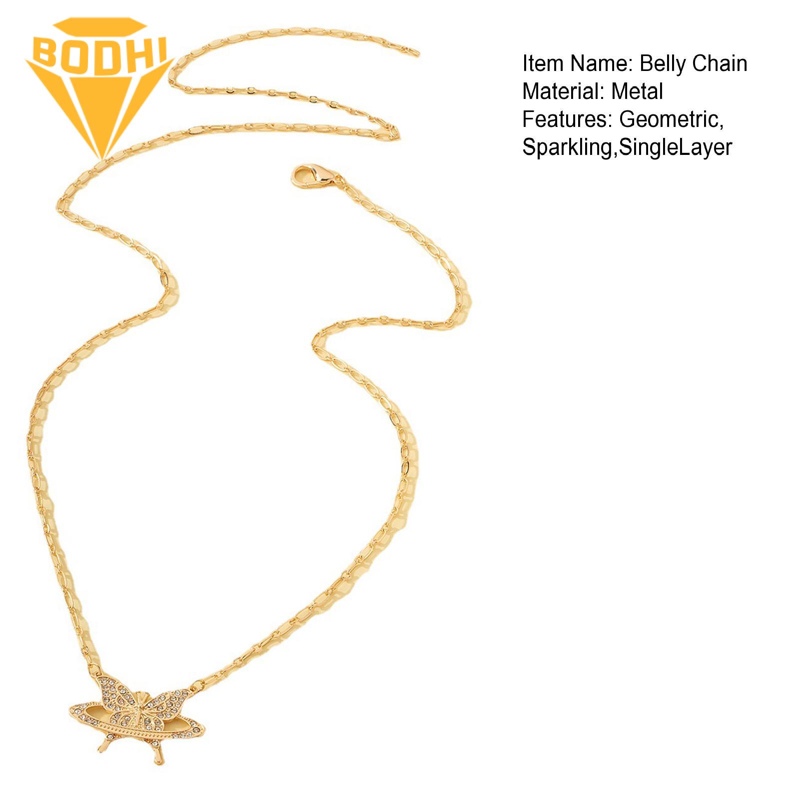 (New) Bodhi body chain elegant luxury noctilucent butterfly wait chain. 