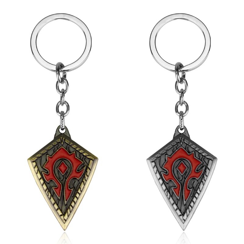 New BLZ Game World Of Warcraft Keychain Engraved WOW Logo Metal Keyring For Man Dropshipping. 