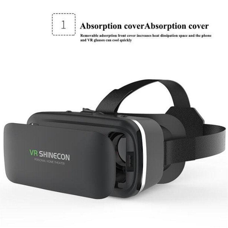 Virtual Reality VR Glasses IMAX Huge Screen 3D Glasses Google Cardboard Box VR Headset for 4.5-6.53 Phone,Support Game Joystick. 