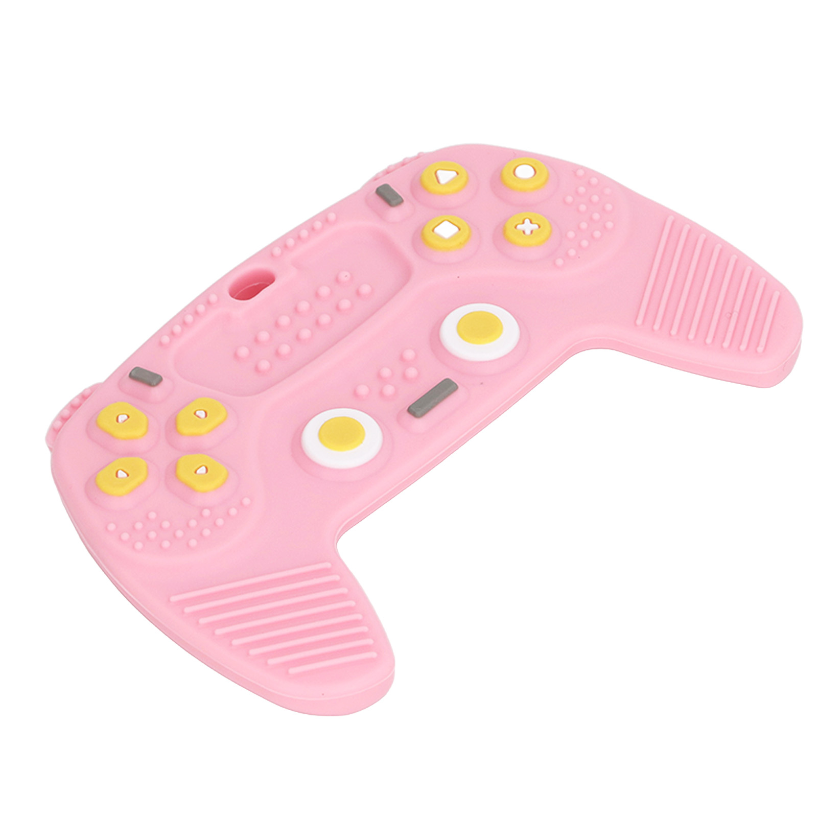 Baby Teether, Game Controller Shaped Concave Back Various Buttons Silicone Baby Teether for Daily Use. 