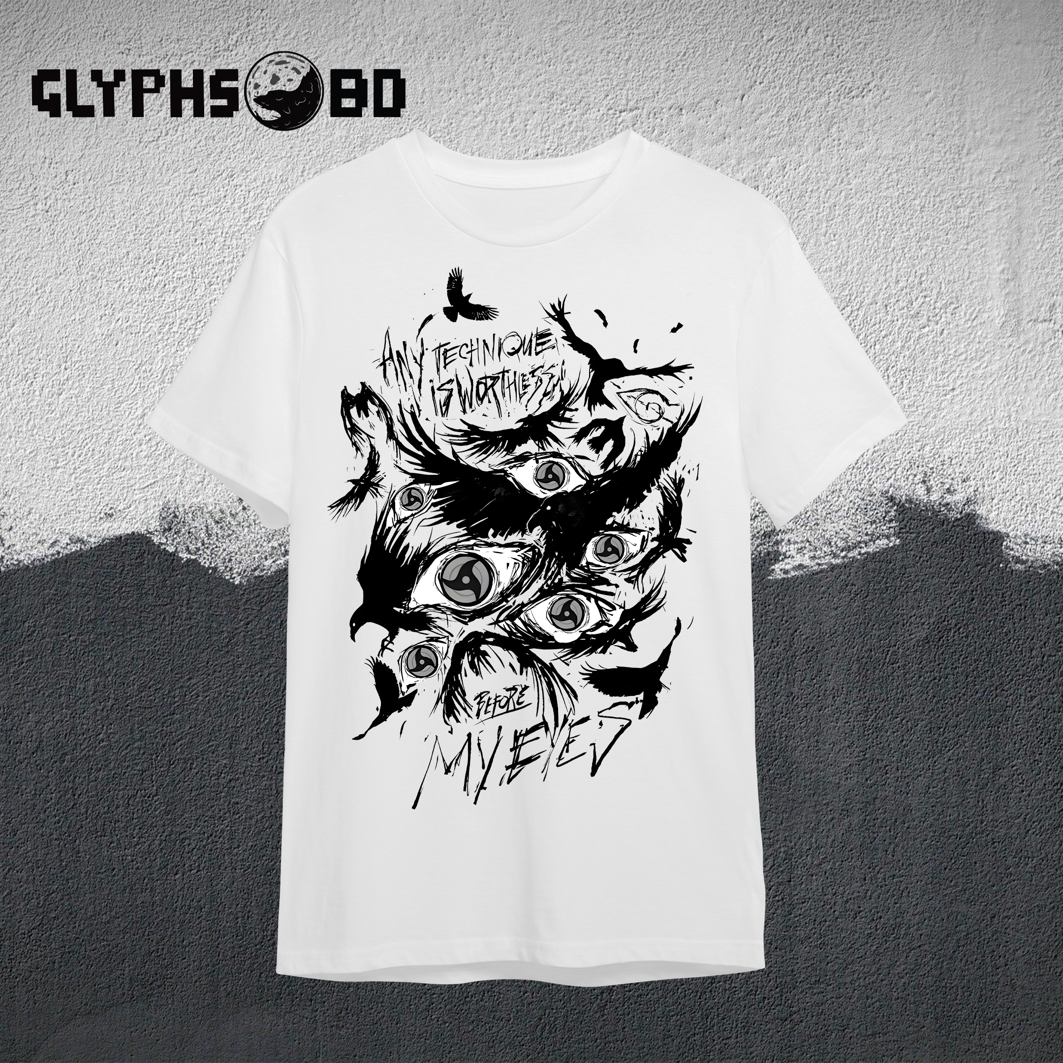 Itachi Uchiha White Both Side Naruto Anime T-Shirt By Glyphs Bd. 