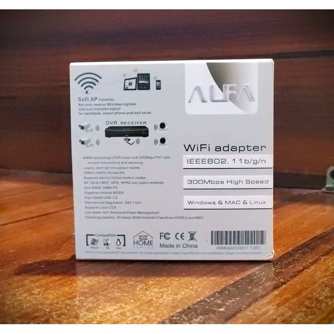 Alfa 300mbps Wi-Fi Adapter IEEE802.11b/g/n. 