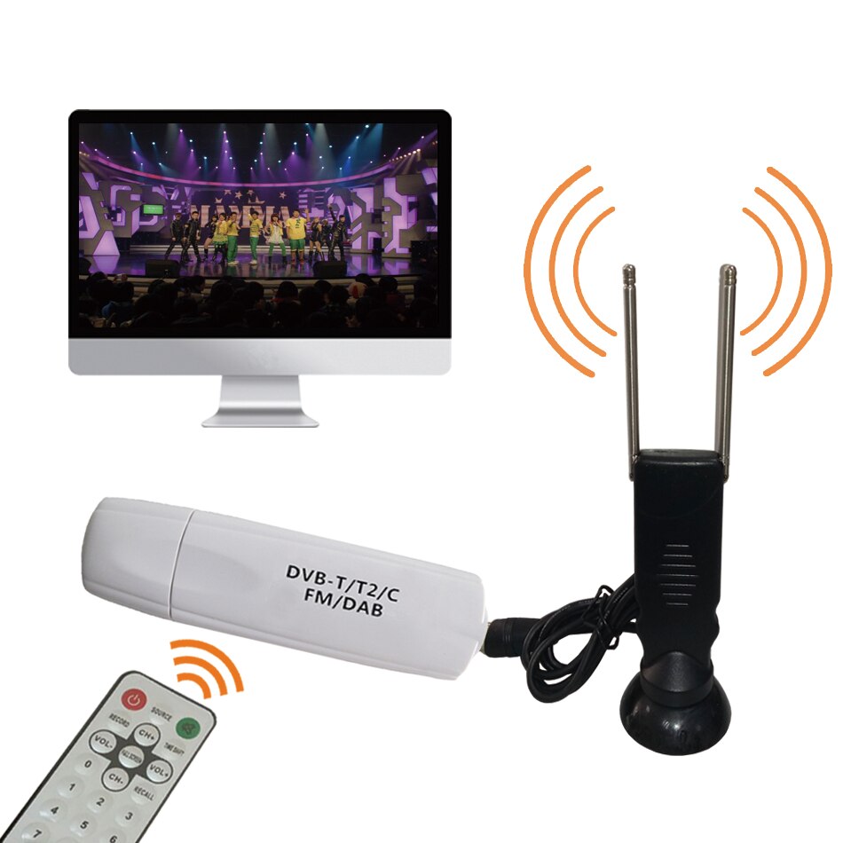 DVB-T2  USB TV Tuner Stick DVB-C T2 DVB-T DAB+ HD TV  Stick With Up To Win10  MJZSEE TVR901. 