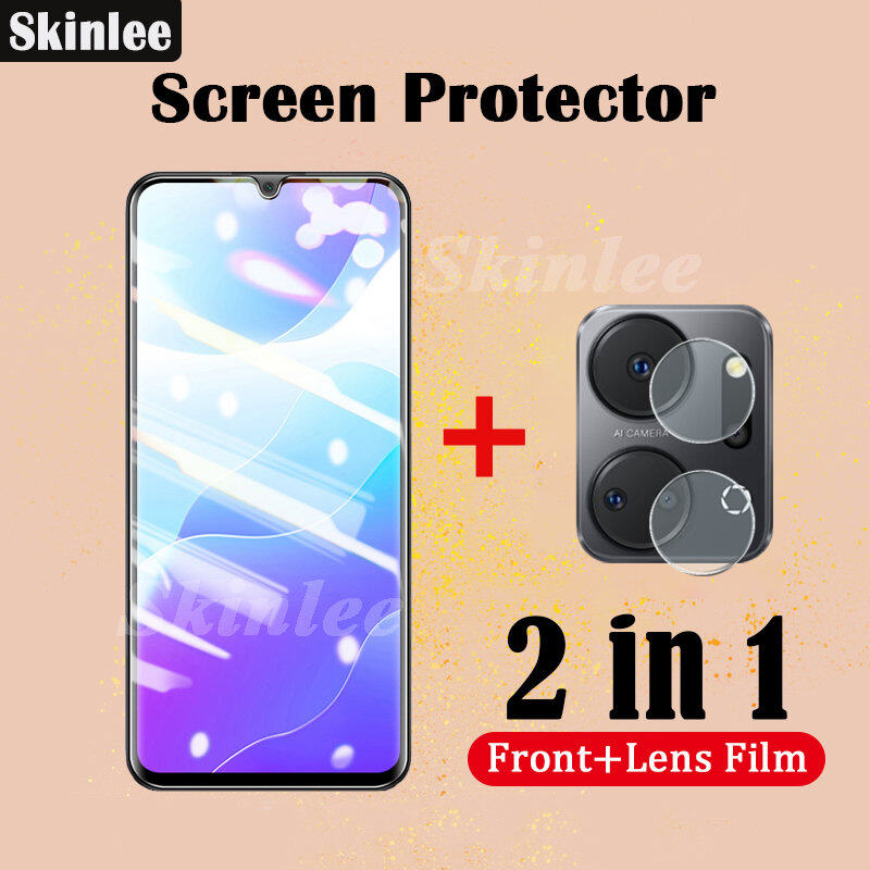2in1 for Honor X7A Screen Tempered Glass Full Protector Film + for Honor X7A Lens Camera Glass Protector Glass Film