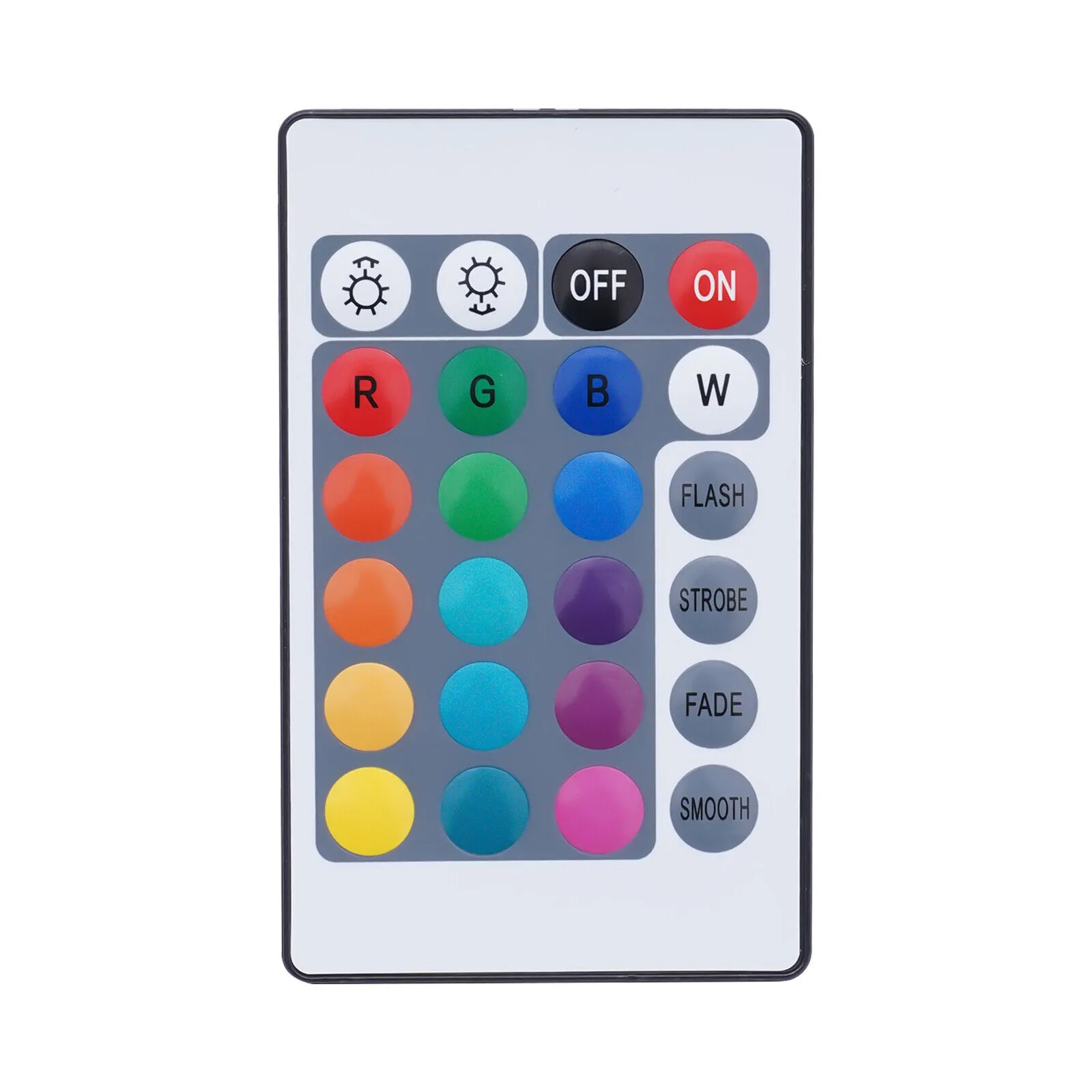 24 Keys Remote Control - With Battery - Music Activated Controller for RGB LED Strip Light DC5-12V. 