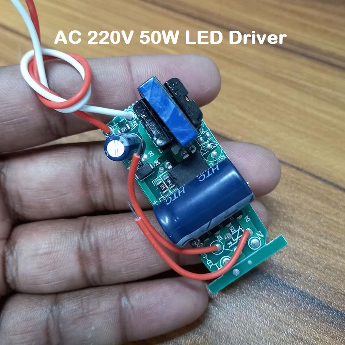 50Watt LED Driver AC 220V 50W LED Light Driver Circuit Board For 50 Watt SMD LED Chip Board LED Assembly Purpose DIY Electrical Circuitry & Parts