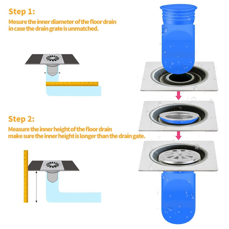 Drain Backflow Preventer 4 Pack, One Way Valve For Pipes Tubes In Toilet Bathroom Floor Drain Seal Resist Smell And Bugs, 1.97 inch Silicone. 