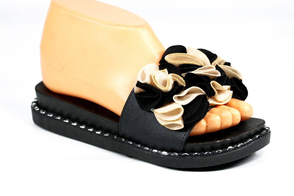 cream slide sandals