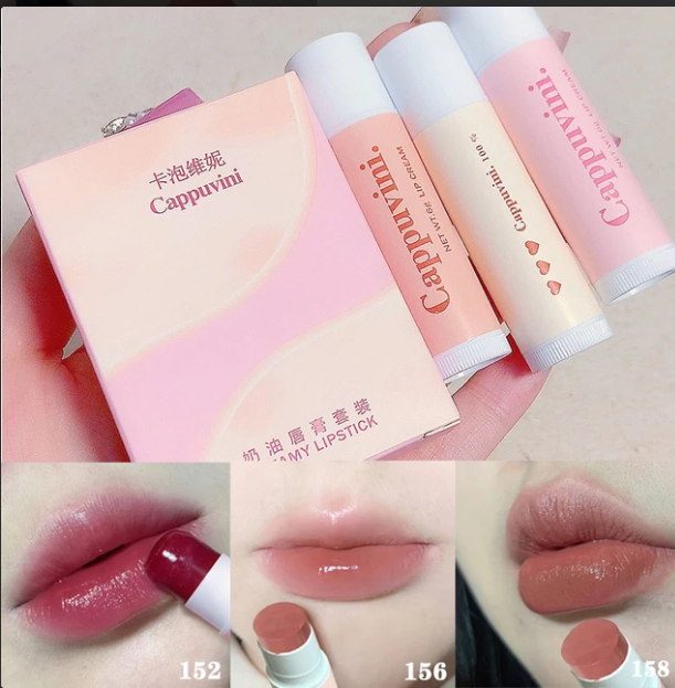 Cappuvini Creamy Lipstick 3 in 1 Set. 