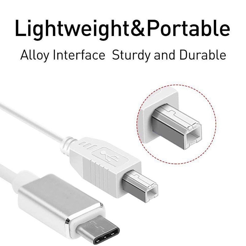 USB Type B Midi Cable To Type C Connector, Adapter Cable, Piano Audio Cable. 