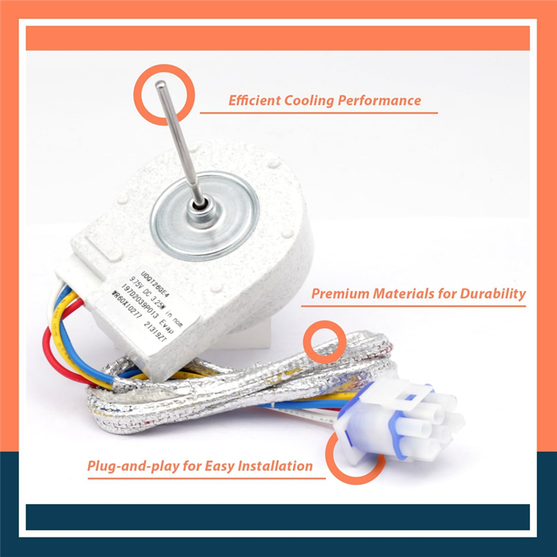 WR60X10277 Upgraded Refrigerator Evaporator Fan Motor Replacement for Fridge Freezer Evap Replace Parts 197D2039P013. 